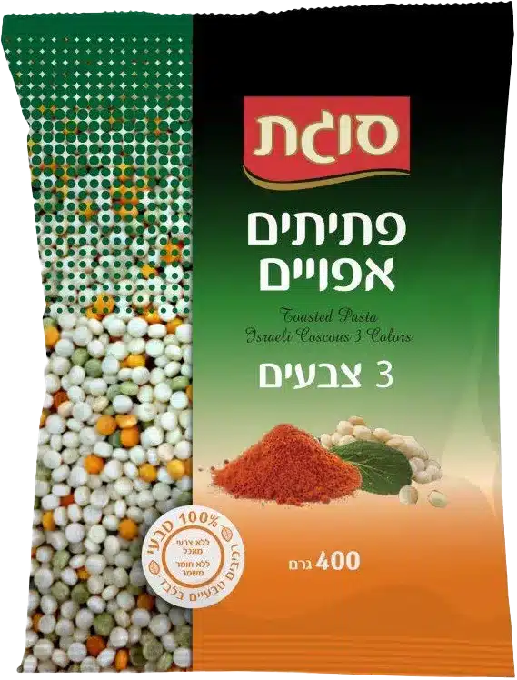 פתיתים אפויים שלושה צבעים