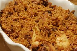 חמין עיראקי: טבית של אורז יסמין עם עוף