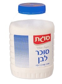 סוכר לבן בצנצנת