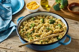 פתיתים וברוקולי ברוטב צ׳דר